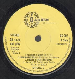 Krystal 3 - Oh What A Night - 7 Inch