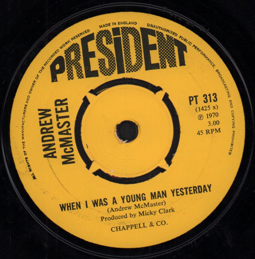 Andrew Mc Master - Can't Get Drunk Without You Baby - 7 Inch