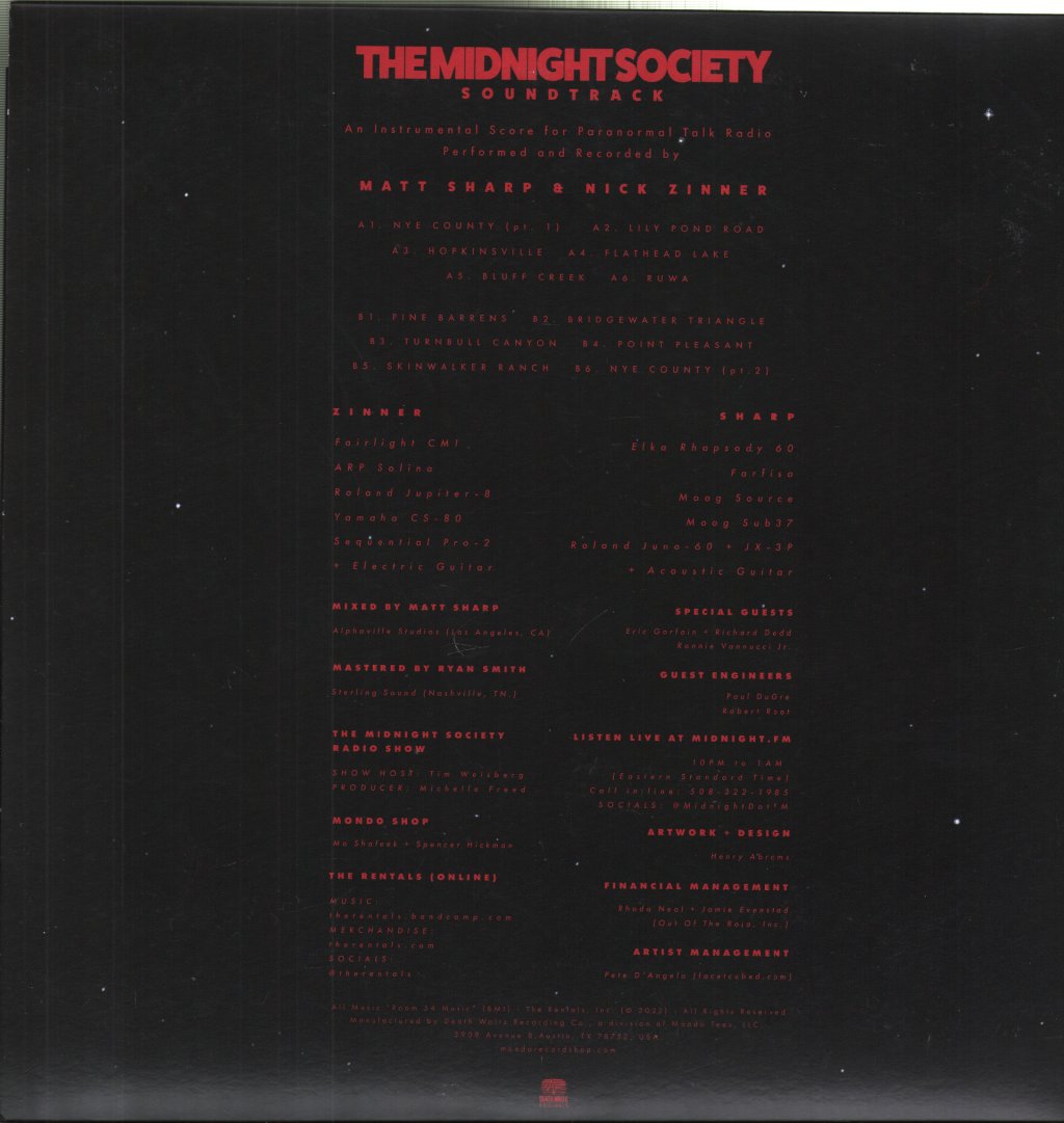 Rentals - Midnight Society (Music From The Original Soundtrack) - Lp
