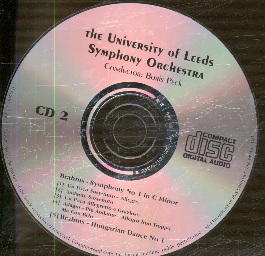 University Of Leeds Symphony Orchestra, Bob Peck - Elgar / Saunt-Saens / Brahms - Double Cd