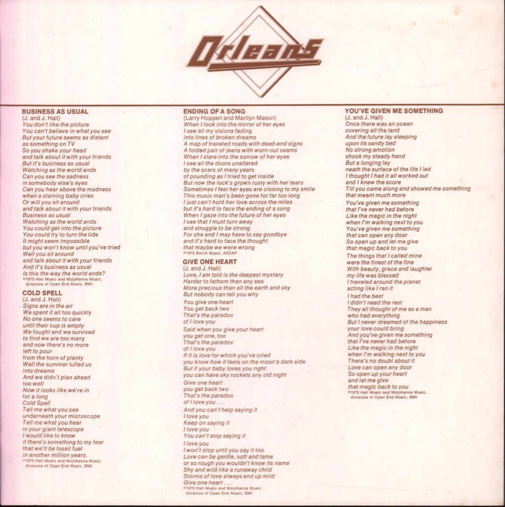 Orleans - Let There Be Music - Lp
