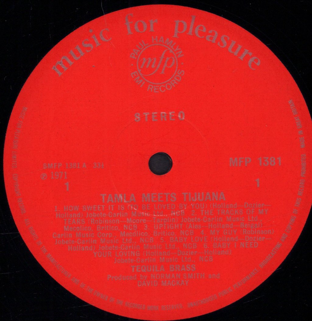 Tequila Brass - Tamla Meets tijuana - Lp