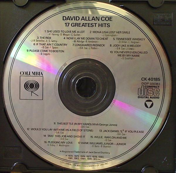 David Allan Coe - 17 Greatest Hits - Cd