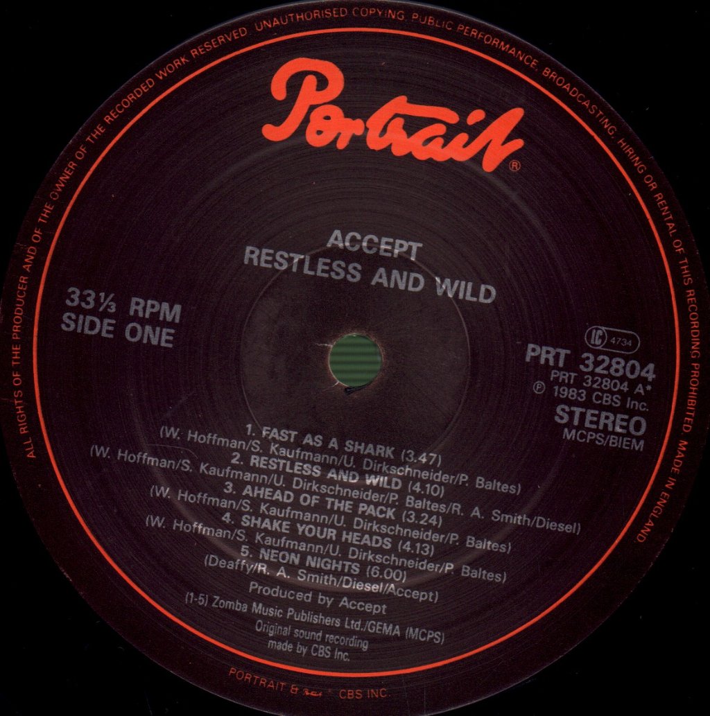 Accept - Restless & Wild - Lp