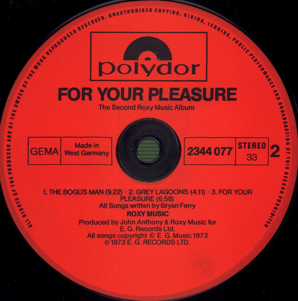 Roxy Music - For Your Pleasure - Lp