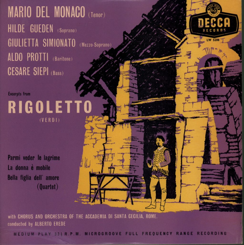 Giuseppe Verdi - Excerpts From Rigoletto (Verdi) - Lp