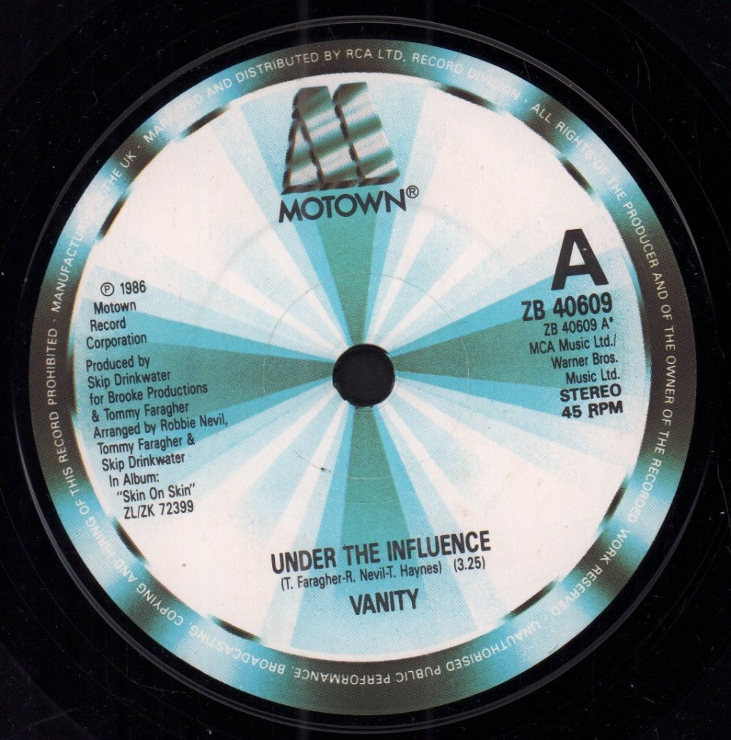 Vanity - Under The Influence - 7 Inch