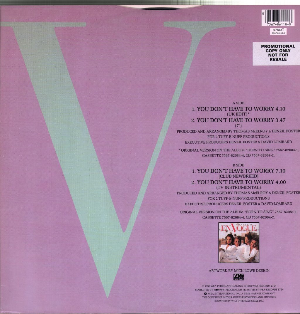 En Vogue - You Don't Have To Worry - 12 Inch