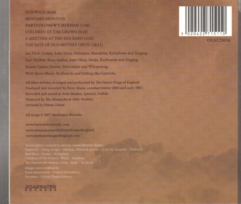 Future Kings Of England - Fate Of Old Mother Orvis - Cd