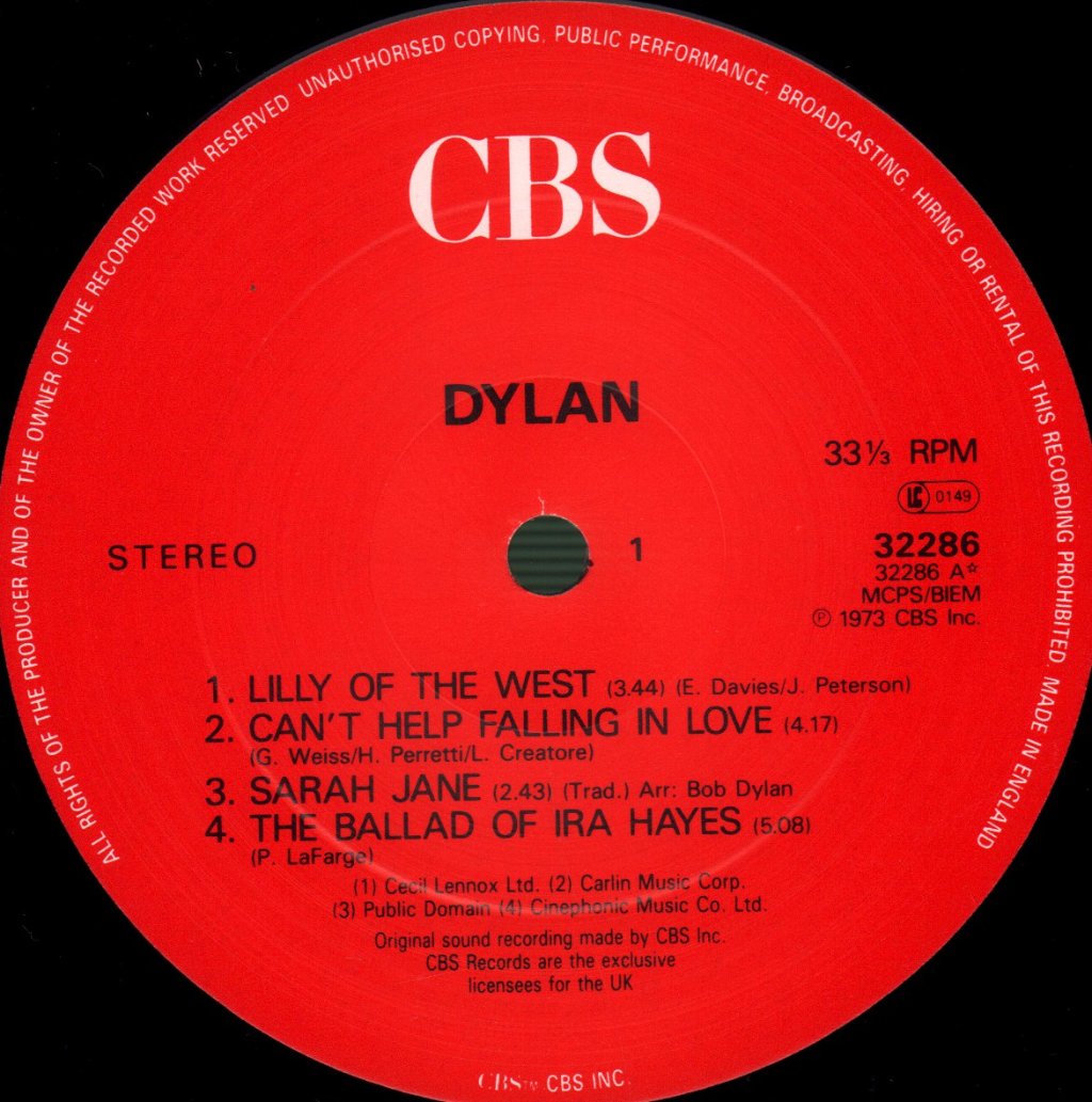 Bob Dylan - Dylan - Lp