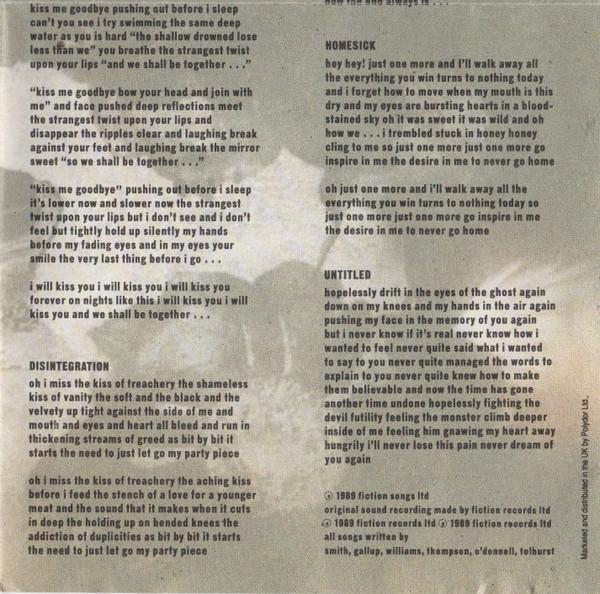 Cure - Disintegration - Cd