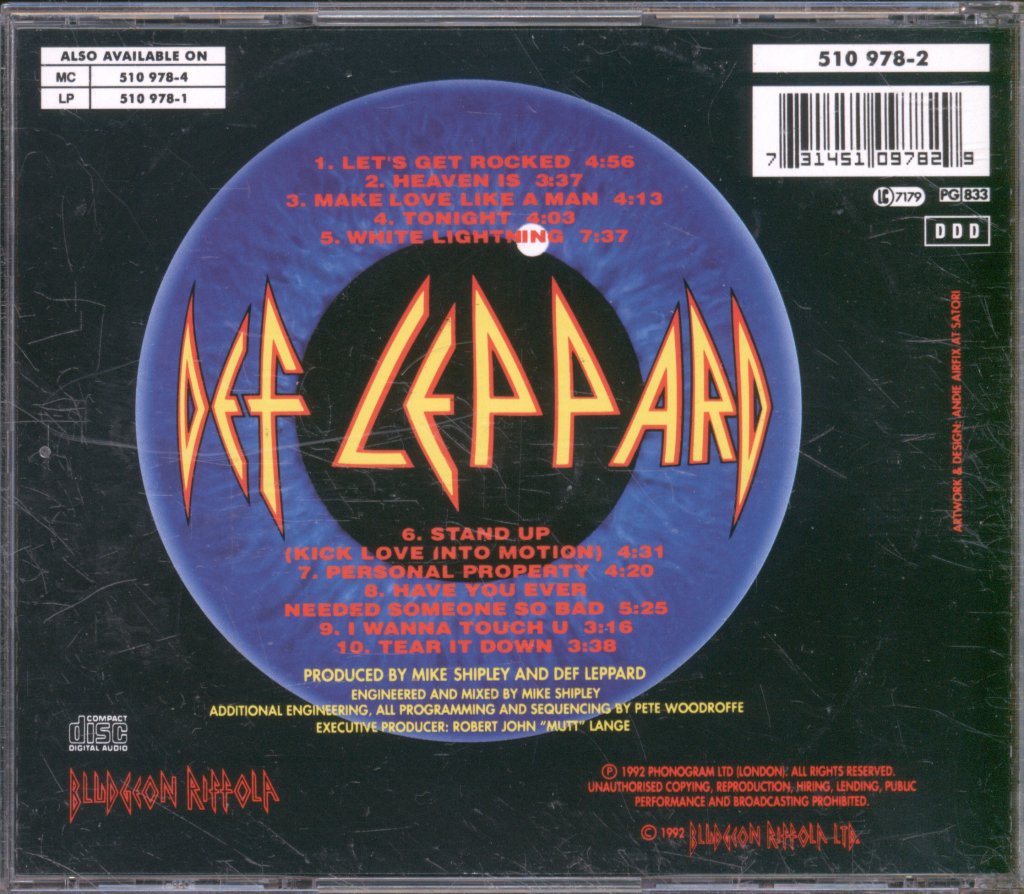 Def Leppard - Adrenalize - Cd