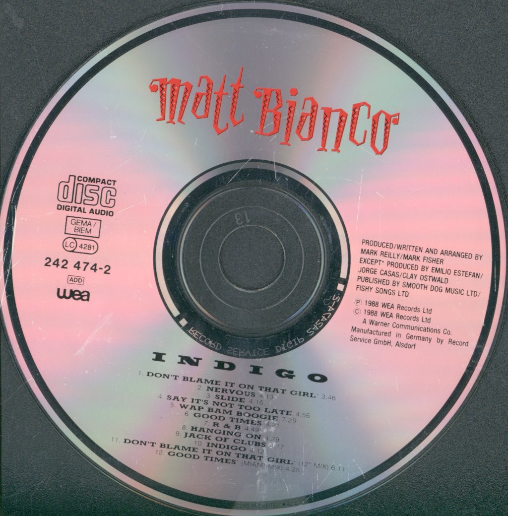 Matt Bianco - Indigo - Cd