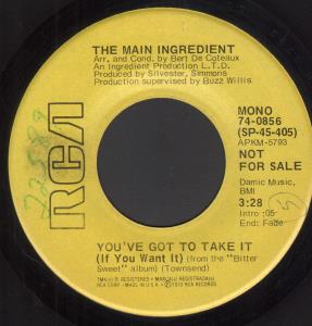 Main Ingredient - You've Got To Take It - 7 Inch