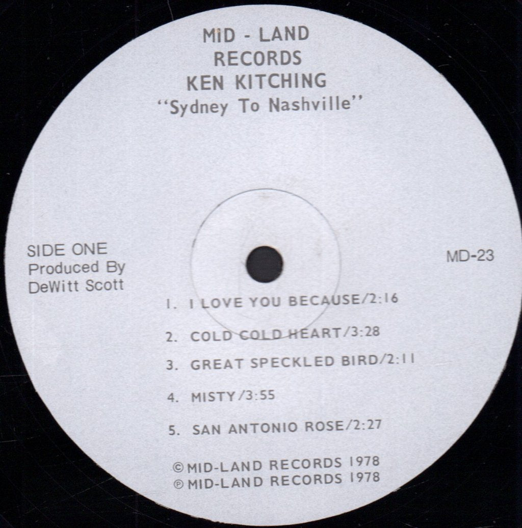 Ken Kitching - Sydney To Nashville - Lp