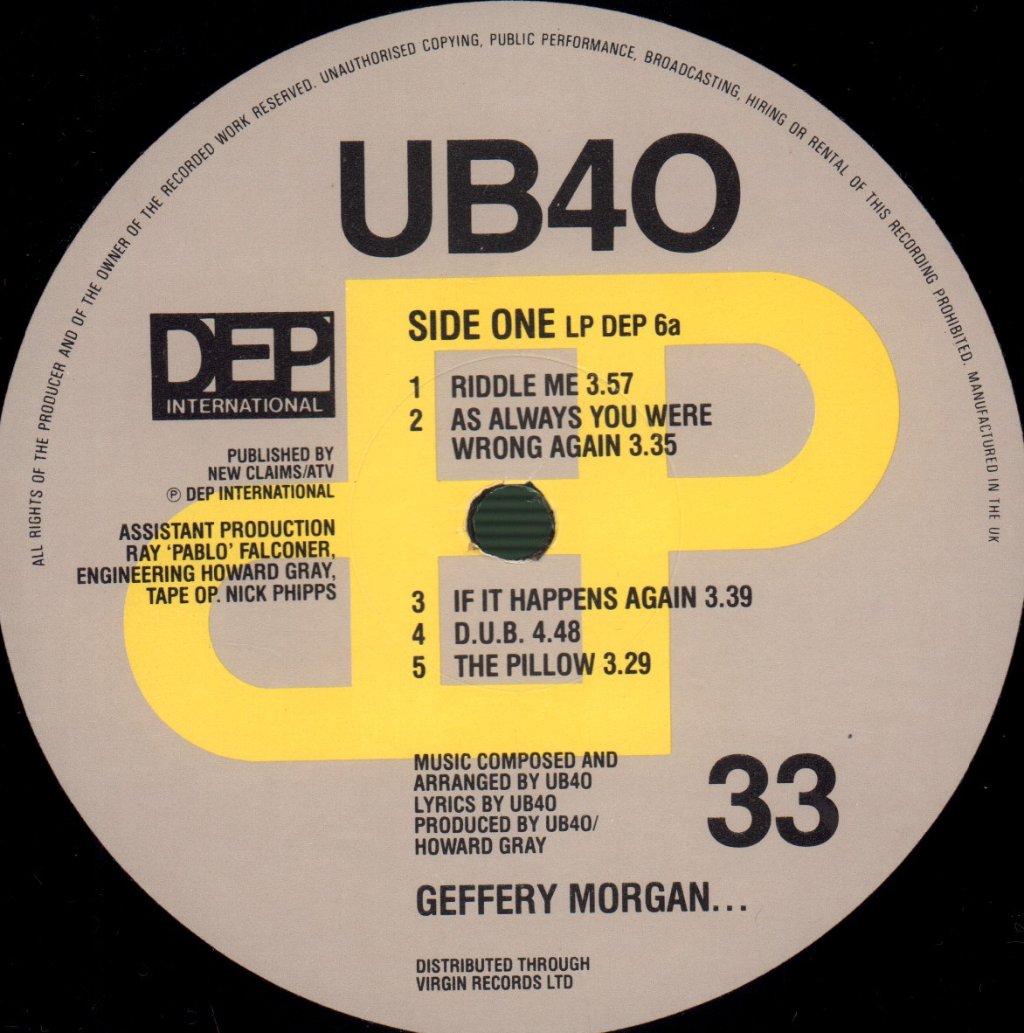 UB40 - Geffrey Morgan - Lp