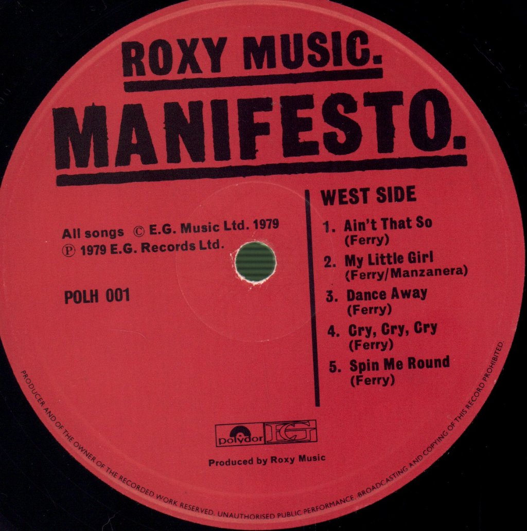 Roxy Music - Manifesto - Lp