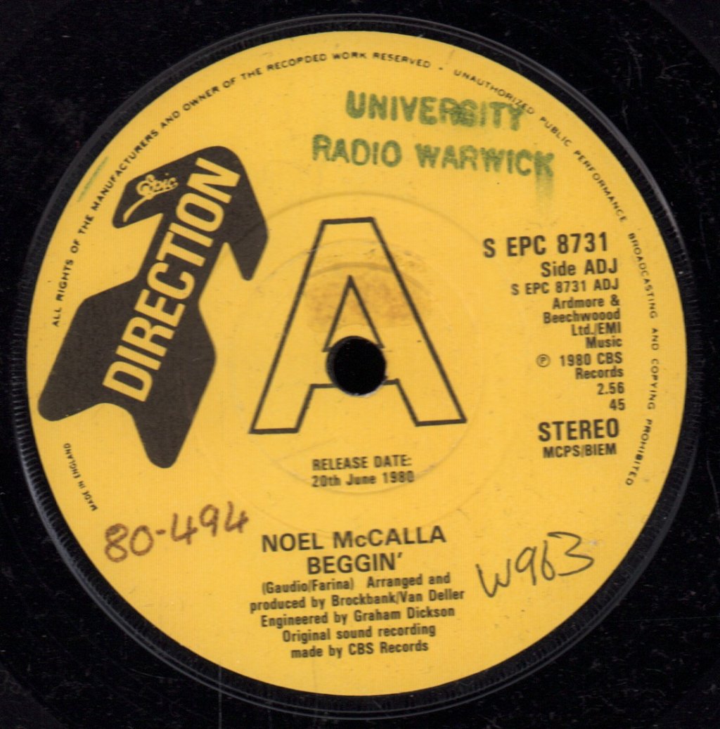 Noel Mccalla - Beggin - 7 Inch