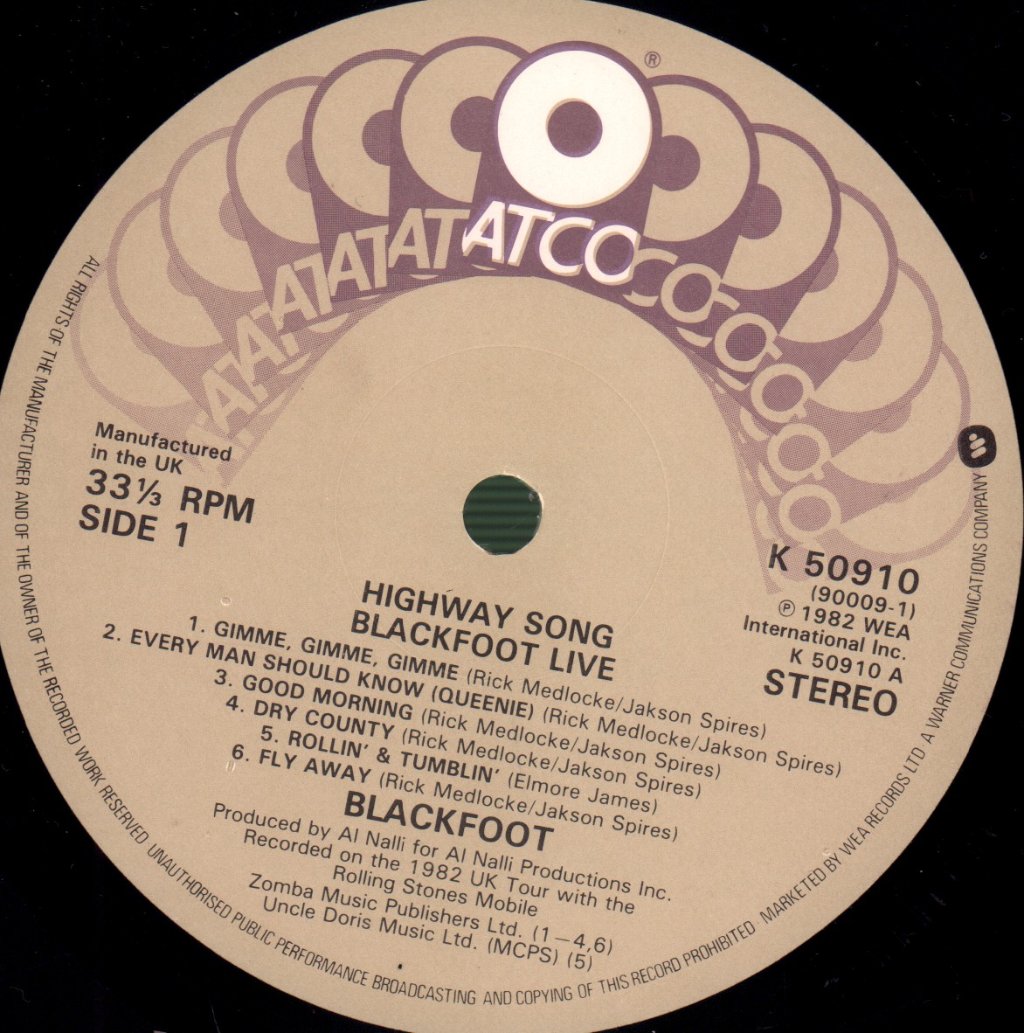 Blackfoot - Highway Song Live - Lp