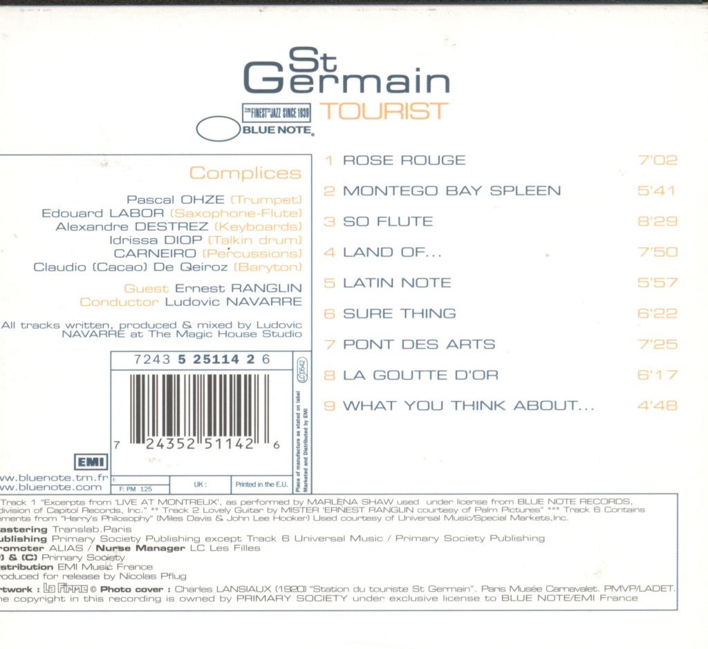 St Germain - Tourist - Cd
