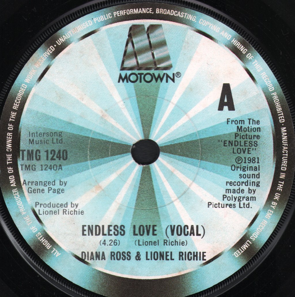 Diana Ross And Lionel Richie - Endless Love - 7 Inch