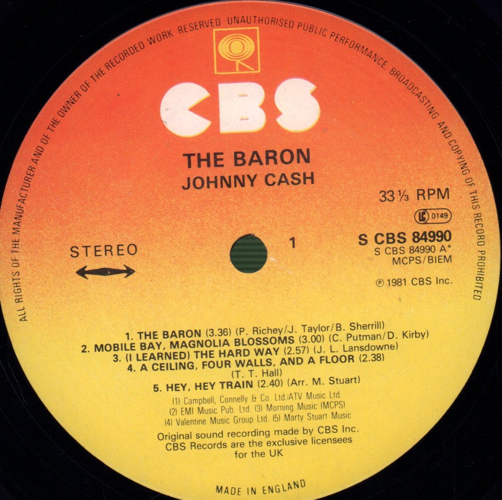Johnny Cash - Baron - Lp