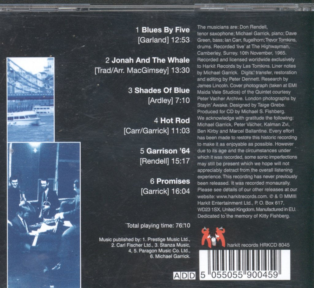 Rendell/Carr Quintet - Live In London - Cd