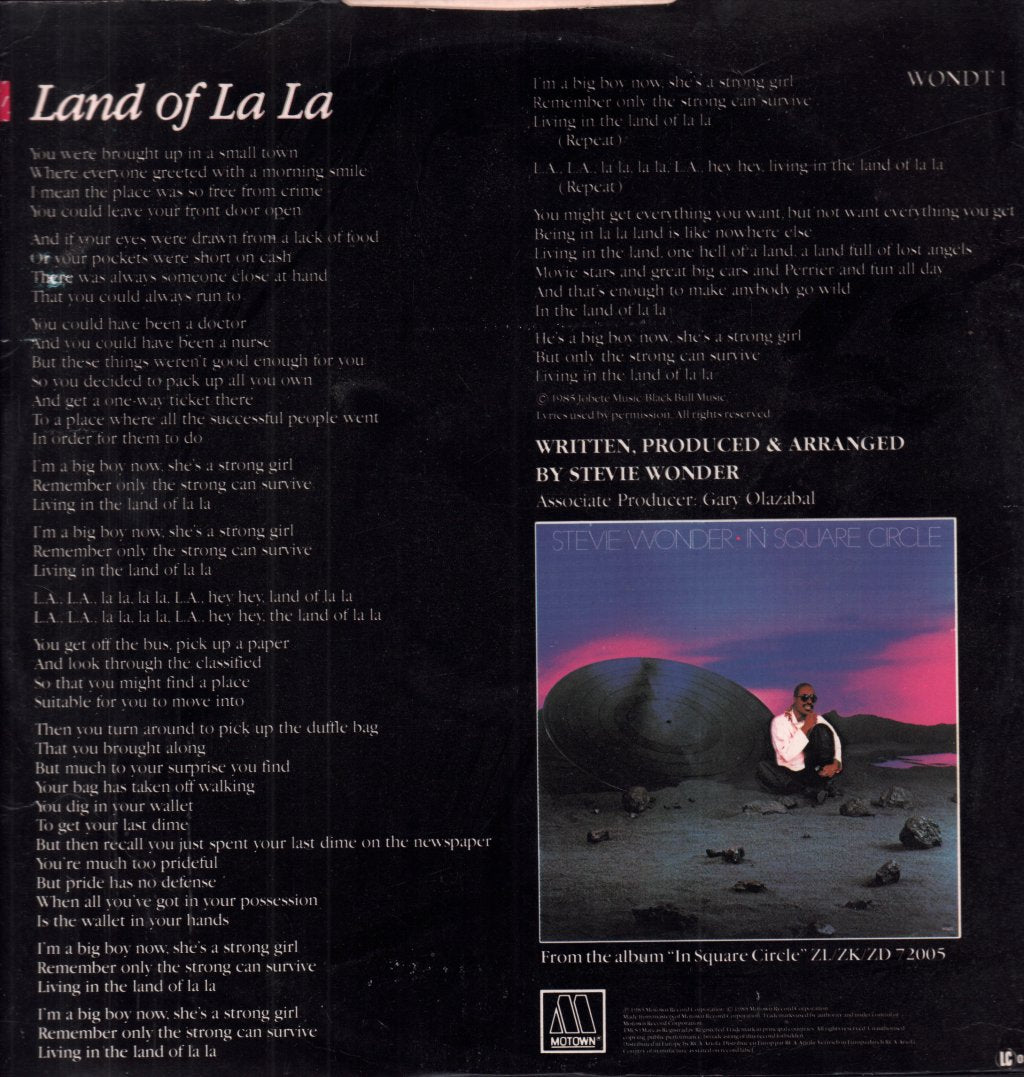 Stevie Wonder - Land Of La La - 12 Inch