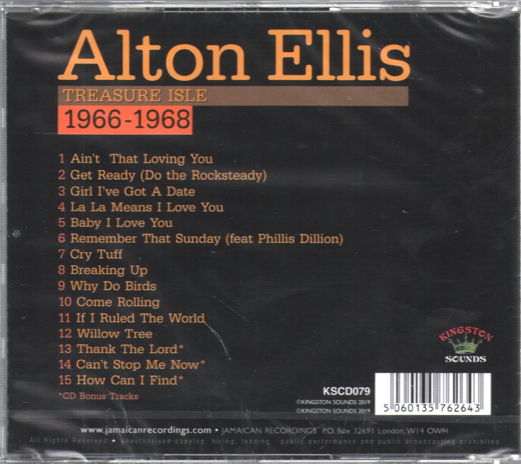 Alton Ellis - Treasure Isle 1966-1968 - Cd