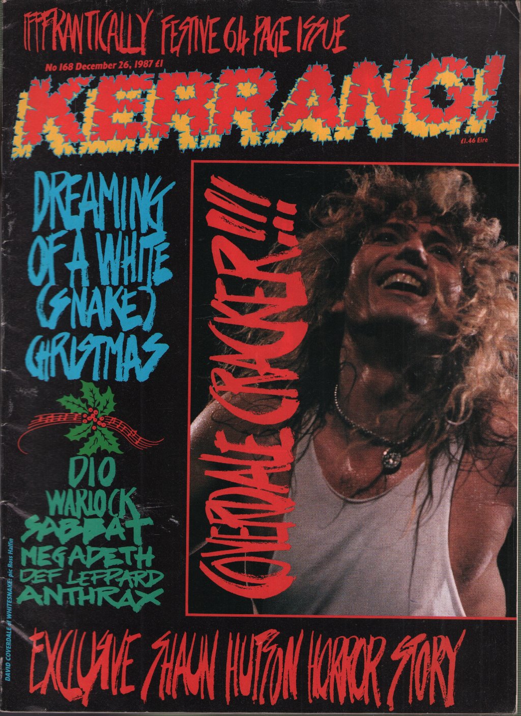 David Coverdale - Kerrang No.168 - Magazine