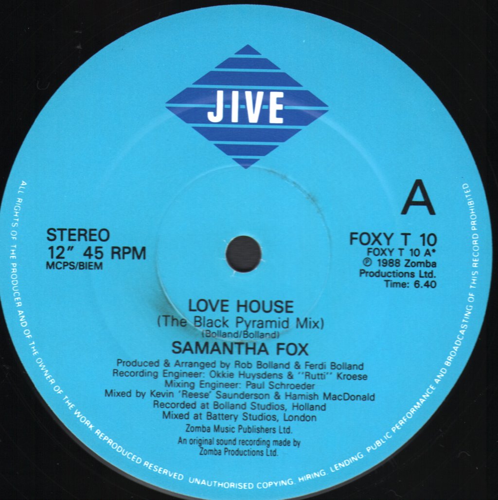 Samantha Fox - Love House - 12 Inch
