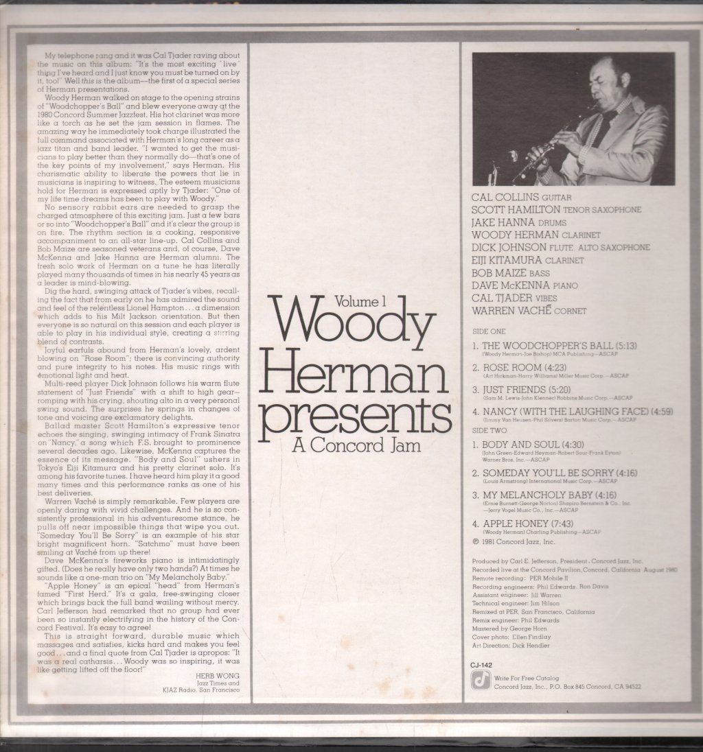 Woody Herman - Presents A Concord Jam - Lp