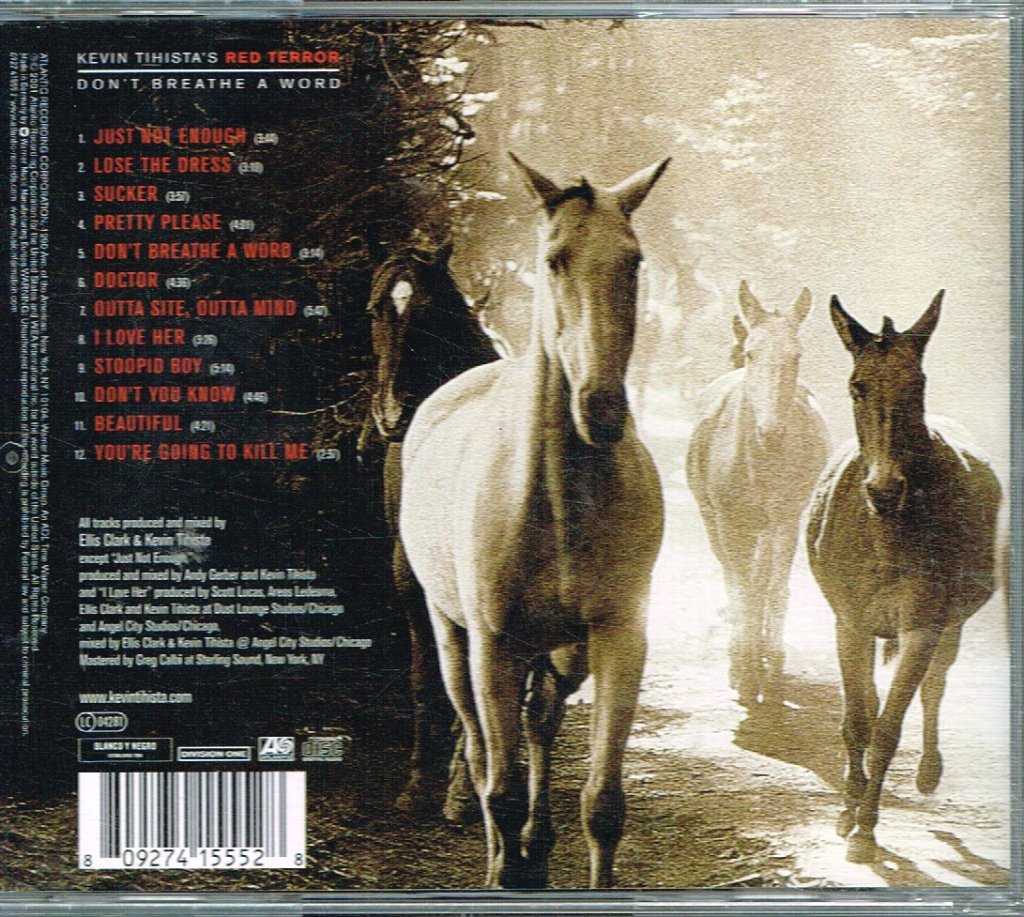 Kevin Thistas Red Terror - Don't Breathe A Word - Cd