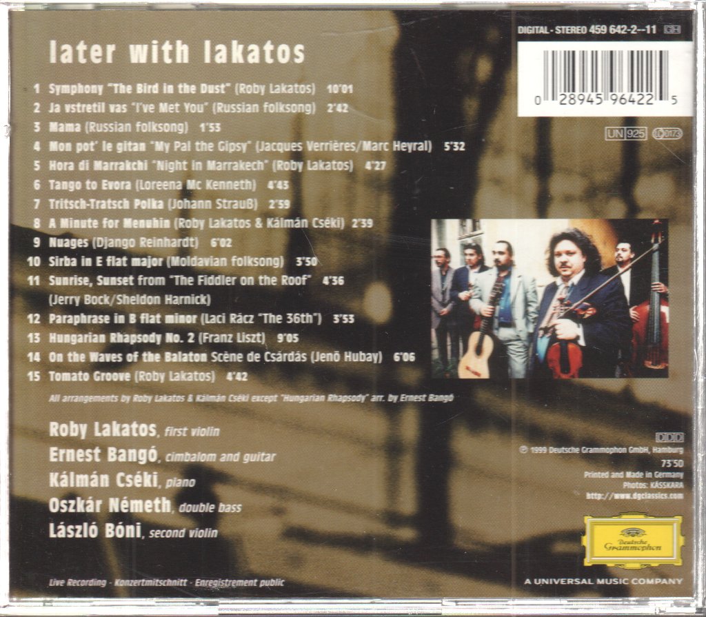 Roby Lakatos And His Ensemble - Live From Budapest - Cd