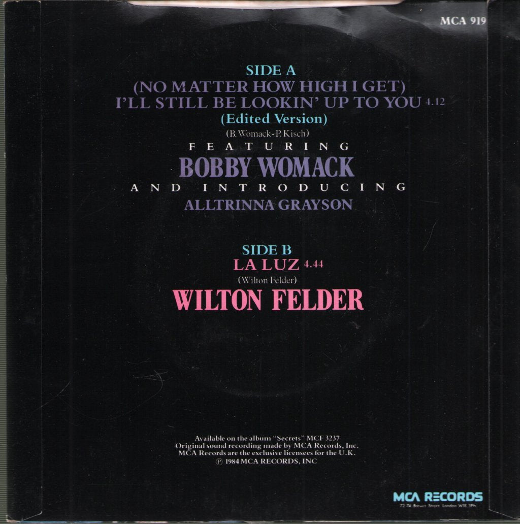 Wilton Felder Featuring Bobby Womack - I'll Still Be Lookin' Up To You - 7 Inch