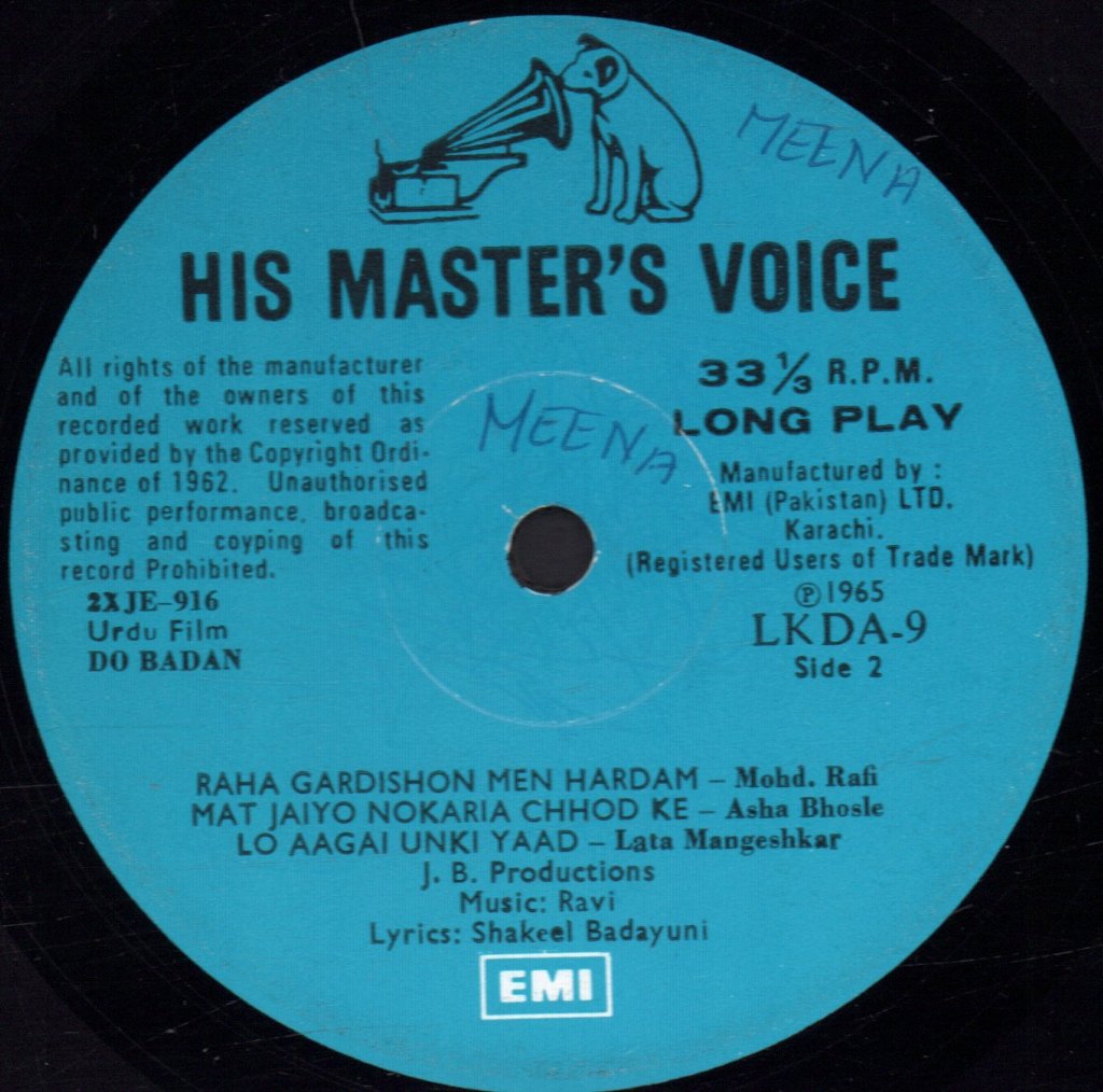 Ravi, Shakeel Badayuni - Do-Badan - Lp