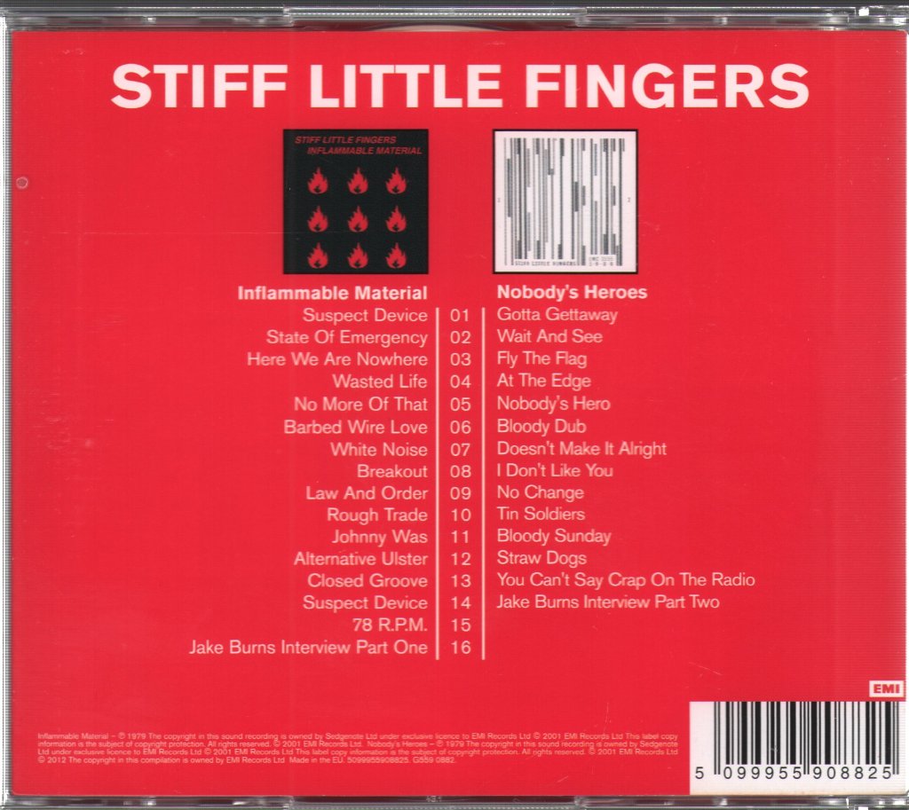 Stiff Little Fingers - Inflammable Material / Nobody's Heroes - Double Cd