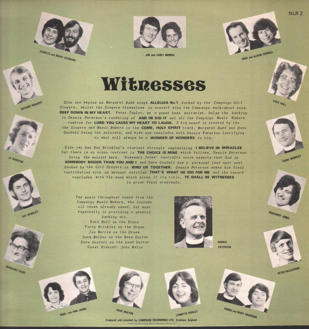 Dennis Paterson and The Campaign Singers - Witnesses - Lp