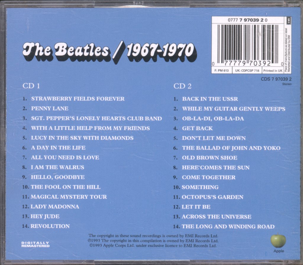 Beatles - 1967-1970 - Double Cd