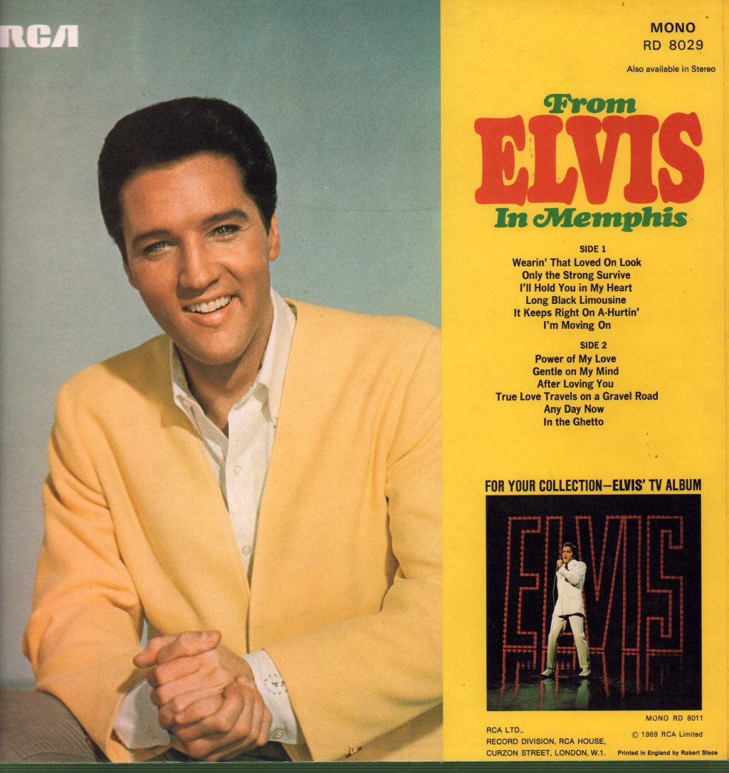 Elvis Presley - From Elvis In Memphis - Lp