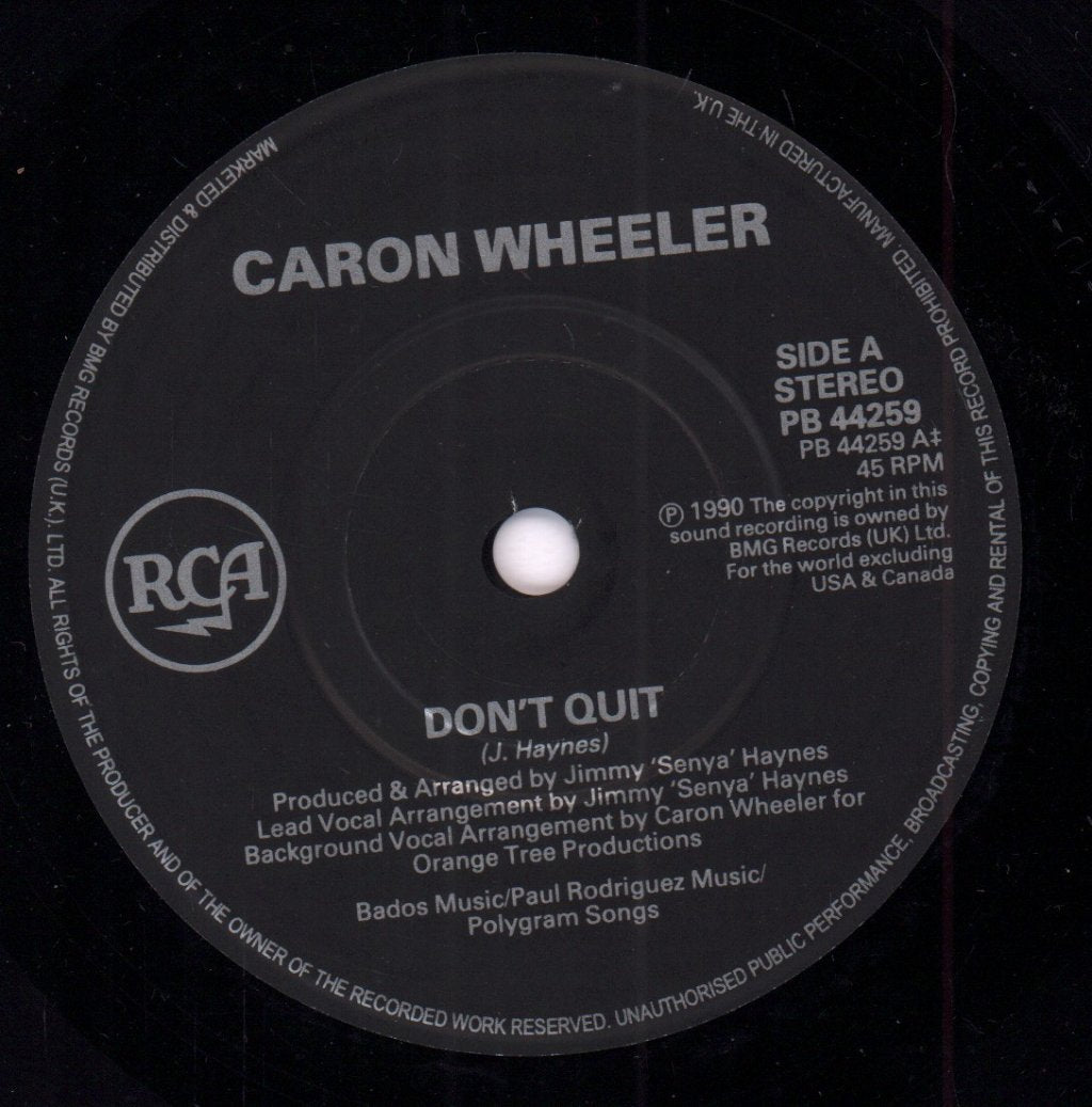 Caron Wheeler - Don't Quit - 7 Inch