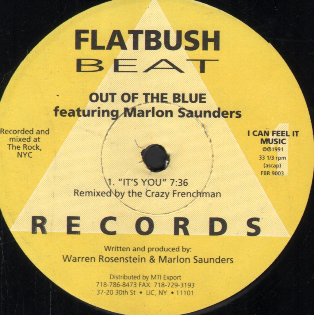 Out Of The Blue featuring Marlon Saunders - It's You / Wishing On A Star - 12 Inch