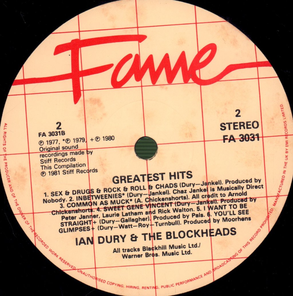 Ian Dury And The Blockheads - Greatest Hits - Lp
