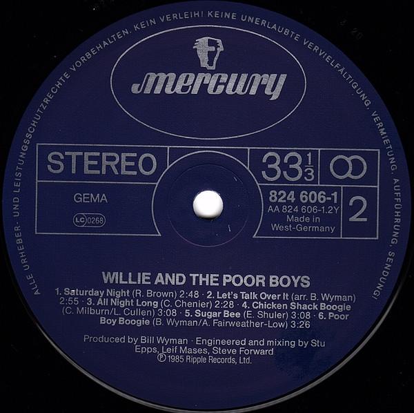 Willie And The Poor Boys - Willie And The Poor Boys - Lp