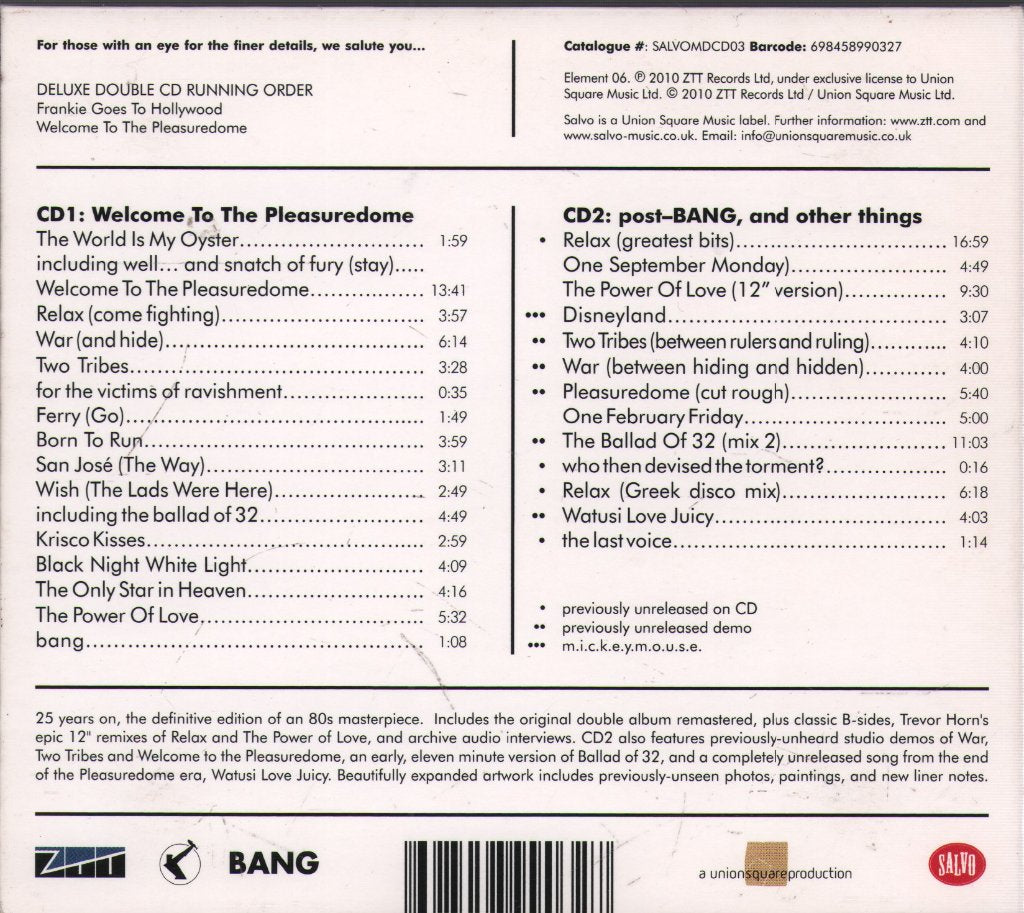 Frankie Goes To Hollywood - Welcome To The Pleasuredome - Cd Set