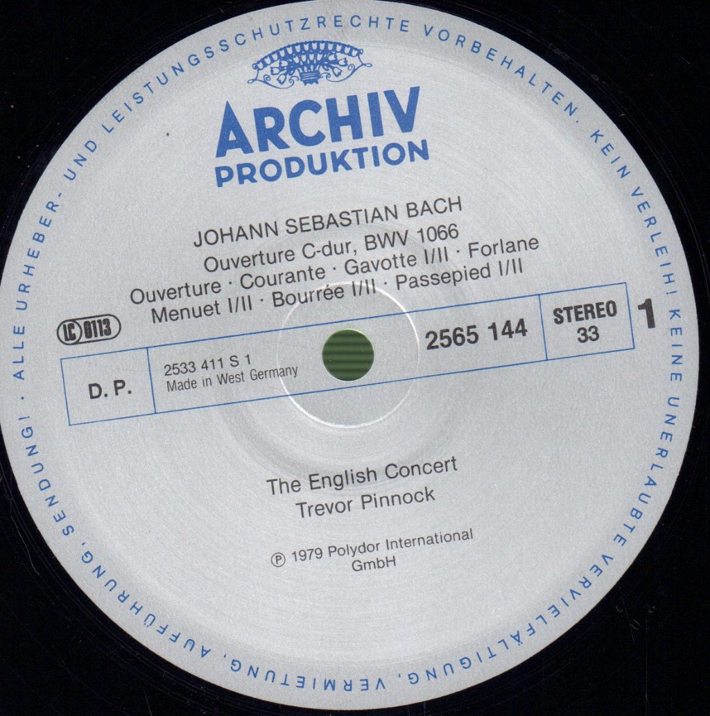 English Concert / Trevor Pinnock - Johann Sebastien Bach - Ouvertüren BWV 1066-1069 - Double Lp
