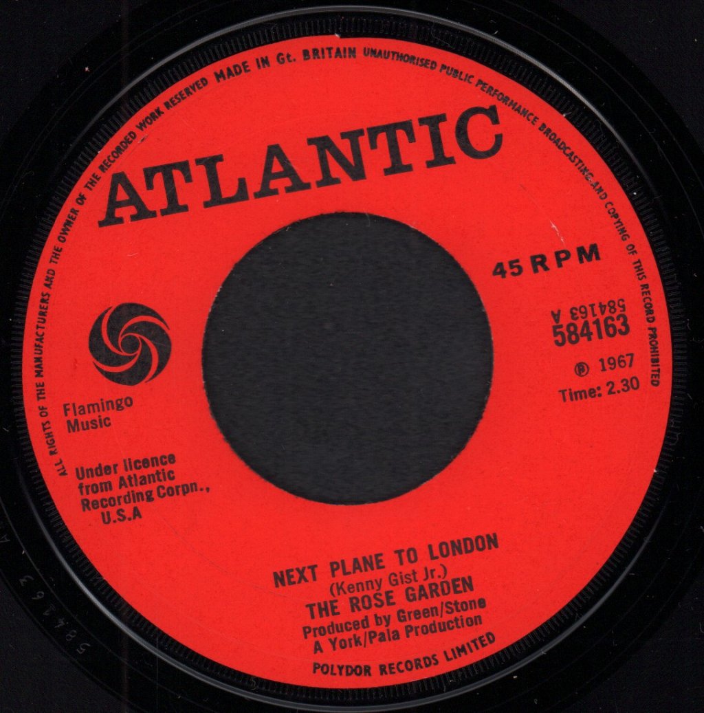 Rose Garden - Next Plane To London - 7 Inch