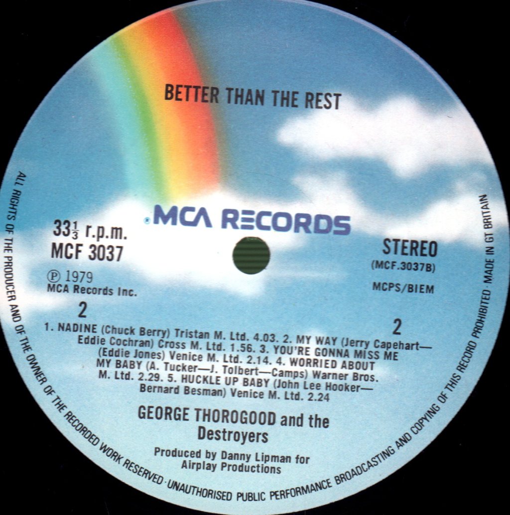 George Thorogood And The Destroyers - Better Than The Rest - Lp