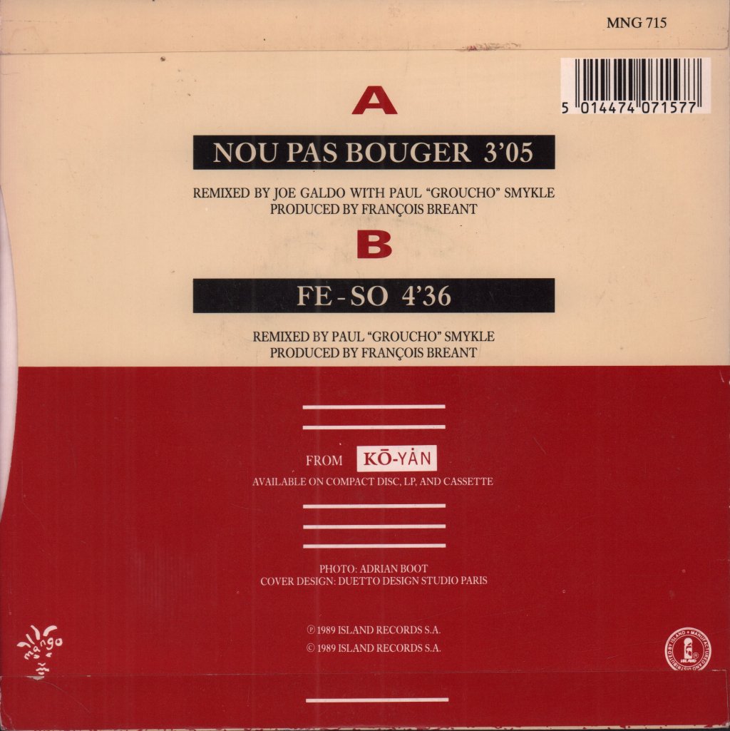 Salif Keita - Nou Pas Bouger - 7 Inch