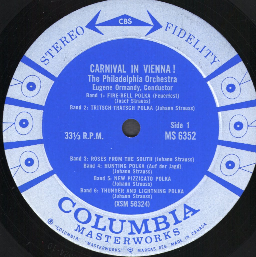 Eugene Ormandy / Philadelphia Orchestra - Carnival In Vienna - Lp